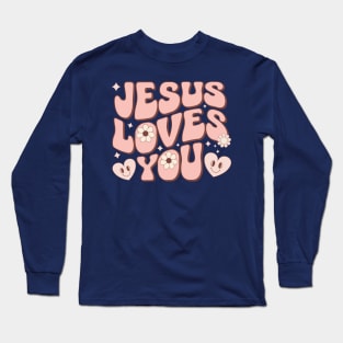 Jesus Loves You - Retro Christian Long Sleeve T-Shirt